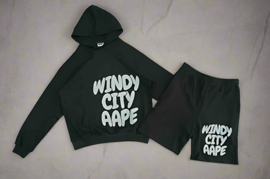WINDY CITY AAPE HOODIE & SHORT SET