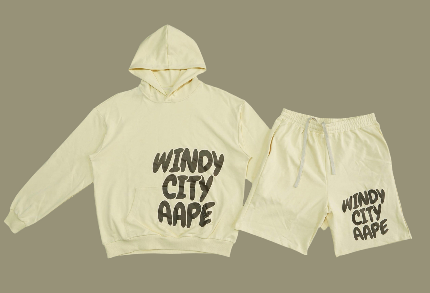 WINDY CITY AAPE HOODIE & SHORT SET